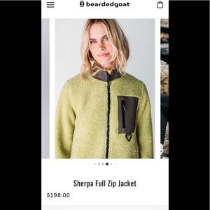 Bearded Goat Lime Sherpa Jacket